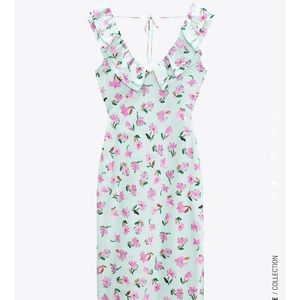 Zara Ruffled Floral Dress - NWT